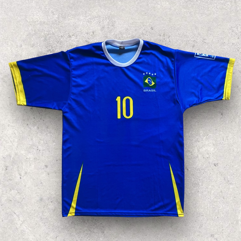 Brazil Soccer Jersey #10 World Cup Qualifiers Men Size Large